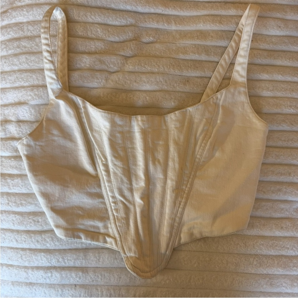 Zara Ivory Jean Top
